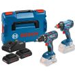 Pack de 2 outils 18V (GSR18V28/GDX180) + 2 batteries 4Ah + chargeur + coffret L-BOXX BOSCH photo du produit