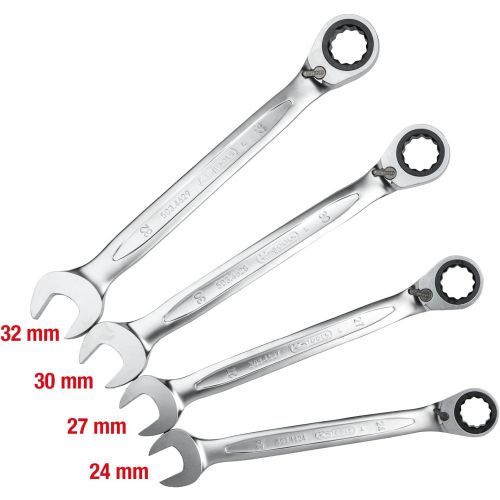 Jeu de 4 clés mixtes à cliquet réversible PL GEARPlus® de 24 à 32 mm KS TOOLS 503.4601 photo du produit Secondaire 1 L