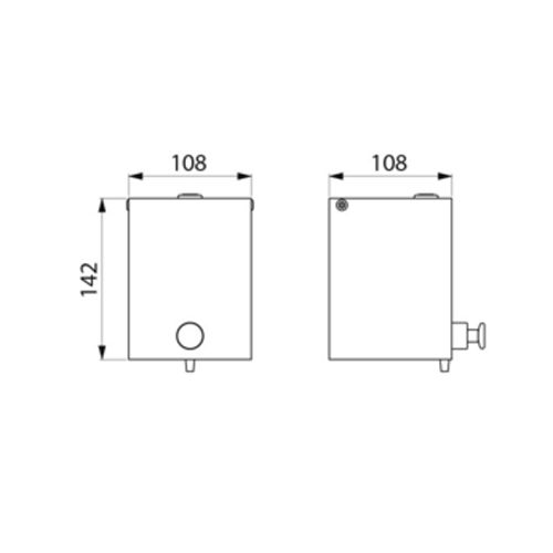 Distributeur de savon liquide Inox poli brillant 0,5 L DELABIE 6583 photo du produit Secondaire 1 L