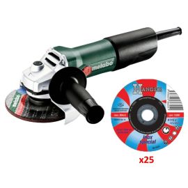 Meuleuse d'angle 850W W 850-125 en boite carton + 25 disques - METABO - SHRP6 photo du produit Principale M