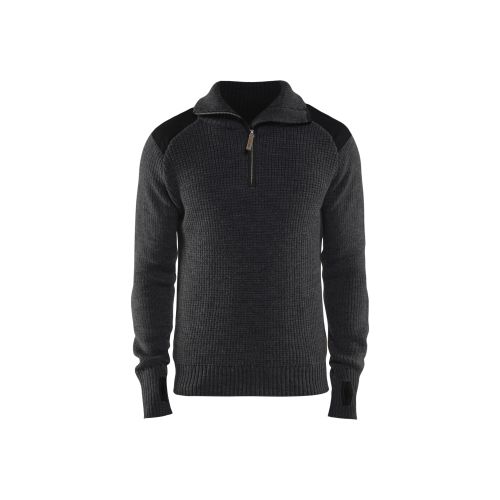 Sweat en laine col zippé gris foncé/noir TXS BLÅKLÄDER 463010719899XS photo du produit
