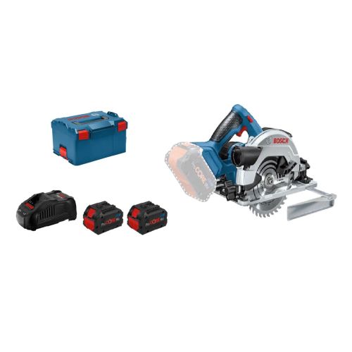 Scie circulaire 18V GKS 18V-57 G + 2 batteries Procore 8 Ah + chargeur + coffret L-BOXX BOSCH 06016A210H photo du produit