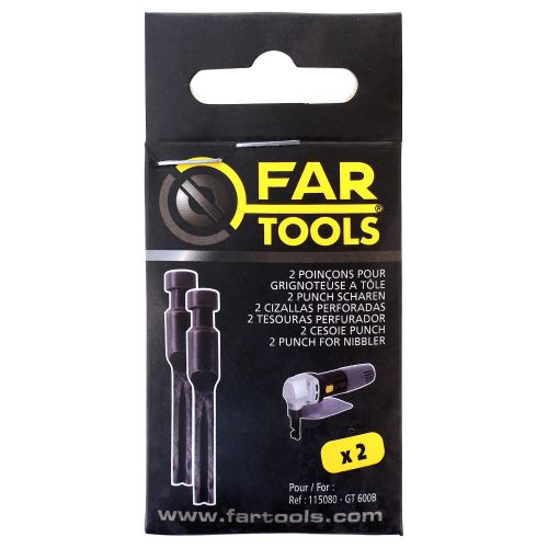 2 poinçons pour grignoteuse GT 600B 115080 FARTOOLS 115084 photo du produit Secondaire 2 L