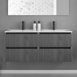 Meuble de salle de bain VENERIA Cosyneo double vasque 4 tiroirs pas cher Principale M