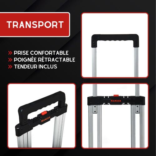 Diable repliable en aluminium 125kgs - HANGER - 100301 pas cher Secondaire 14 L