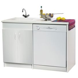 Meuble lave-vaisselle SIM avec jambage 2 porte L 1400mm &ndash; NEOVA - S15V02077 pas cher Principale M