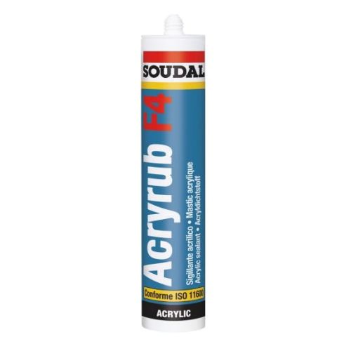 Mastic acrylique ACRYRUB F4 gris cartouche 300ml - SOUDAL - 120660 pas cher