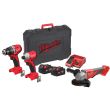 Pack 3 outils 18 V M18 (BLDDRC + BLIDRC + BLSAG125XPD) + 2 batteries 5 Ah + chargeur + coffret MILWAUKEE photo du produit
