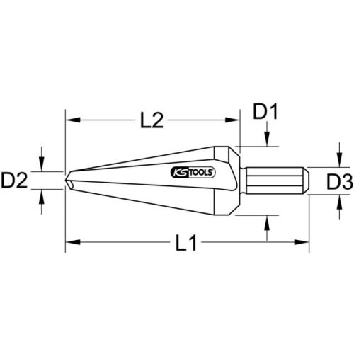 Foret aléseur conique HSS 118° en acier hautes performances 3 - 14 mm KS TOOLS 336.0001 photo du produit Secondaire 1 L