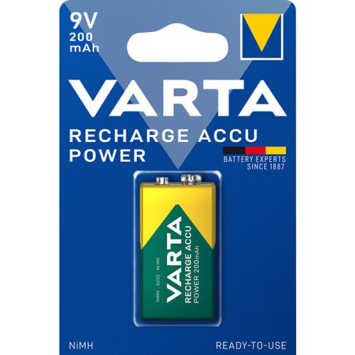 Piles rechargeables Ni-MH Accu Power 9V 6LR61 200mAh - VARTA - 56722101401 pas cher