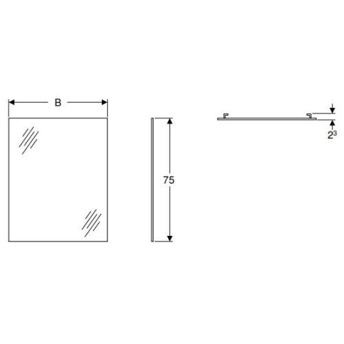 Miroir pour meuble BASTIA 60cm - GEBERIT - 00940900 pas cher Secondaire 1 L