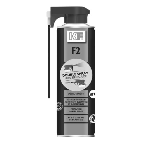 Nettoyant lubrifiant F2 Double spray 500ml - KF - 1000 pas cher