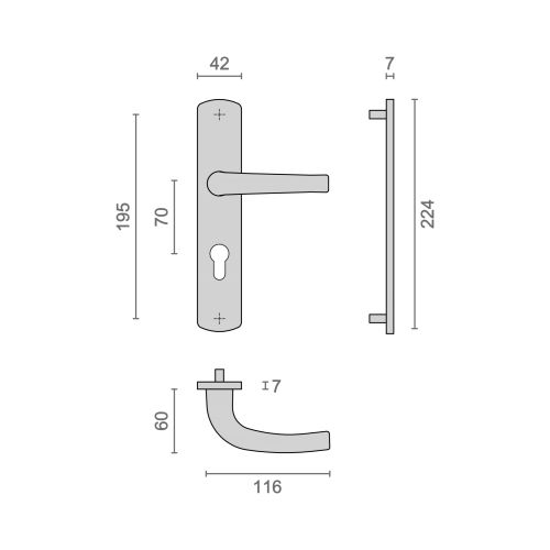 Ensemble sur plaques SALOME HOME entraxe 195 - clé i (inox) - HERACLES - B-SALOME-04 pas cher Secondaire 2 L