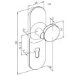 Garniture sur plaque béquille/palière entraxe 70mm cylindre double entrée gauche - ABLOY - EH00625031R10051 pas cher