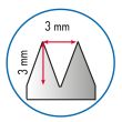Platoir acier dentelé 280 x 115 mm V 3 x 3 MEJIX 180258 photo du produit Secondaire 1 S