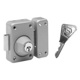 Verrou de sûreté CYLOP VACHETTE V136 double entrée verni cylindre 60 mm - 16152000 pas cher Principale M