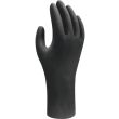 Boîte de 100 gants jetables nitriles EBT noir TS/7 SHOWA 6112PFS photo du produit