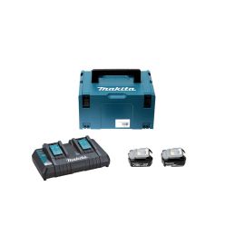 Pack énergie Makita LI-ION (2 batteries 4 Ah BL1840B + chargeur DC18RD) 18 V  + coffret MAKPAC - 197504-2 photo du produit Principale M