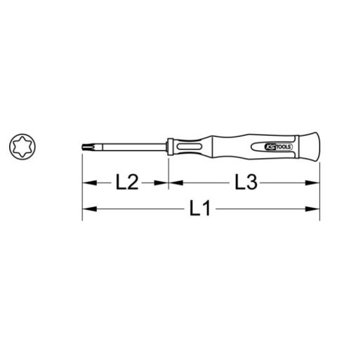 Tournevis électronique Torx plus IP 5 145 mm KS TOOLS 500.7814 photo du produit Secondaire 1 L