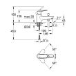 Mitigeur baindouche EUROSMART COSMOPOLITAN monotrou sur plage GROHE 32836000 photo du produit Secondaire 1 S