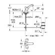 Mélangeur monotrou ATLANTA pour bidet et lave-mains GROHE 21233-000 photo du produit Secondaire 1 S