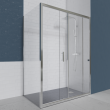 Parois de douche en angle NERINA 170x80cm coulissant fixe transparent - CUISIBANE - PC-AC6NE_170x80cm pas cher