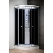 Cabine de douche hydromassante SILVER HYDRO 110x110 noir - THALASSOR - SQMN1111 pas cher