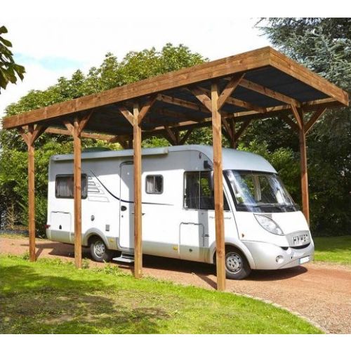 Caraport en bois Campong-Car 28,6m² - FOREST STYLE - 2480 pas cher Secondaire 2 L