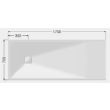 Receveur ONYX blanc 1700 x 800 mm AKW 12834WH-CH photo du produit Secondaire 3 S