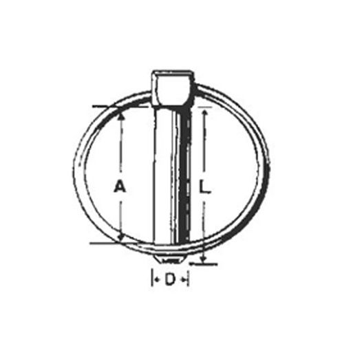 Sachet de 5 goupilles clip 10mm acier zingué - CHAUBEYRE - 8080014 pas cher Secondaire 1 L