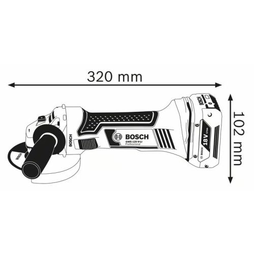Meuleuse d'angle 18 V GWS 18-125 V-LI + 2 batteries 4 Ah + chargeur + coffret L-BOXX - BOSCH - 060193A30Y photo du produit Secondaire 1 L