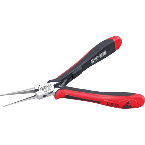 Pince ESD &agrave; bec long rond lisse 150 mm KS TOOLS 500.7074 photo du produit