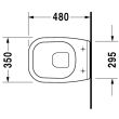 Cuvette WC suspendue COMPACT 350 x 480 mm - DURAVIT - 2211090000 photo du produit Secondaire 3 S