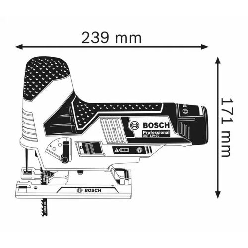 Scie sauteuse sans-fil 12V GST 12V-70 + 2 batteries 3 Ah + chargeur + coffret L-Boxx - BOSCH - 06015A100Y pas cher Secondaire 3 L