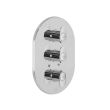 Mitigeur de douche thermostatique à encastrer ALEXIA 3627S 3 voies chromé poignées en laiton - RAMON SOLER - 36D300814 pas cher