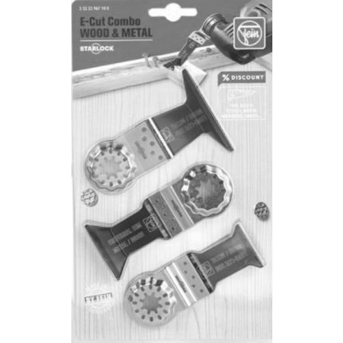 Set de lames Combo E-cut Starlock bois/métal 3 pièces - FEIN - 35222967100 pas cher Secondaire 1 L