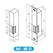 Gâches électriques pour serrures à larder HB22 droite tirant - BEUGNOT - BE13311000 pas cher Secondaire 1 S