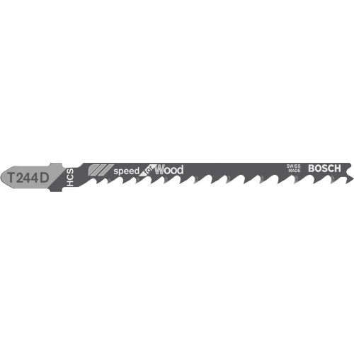 3 lames de scie sauteuse T 244 D Speed for Wood BOSCH 2608630879 photo du produit