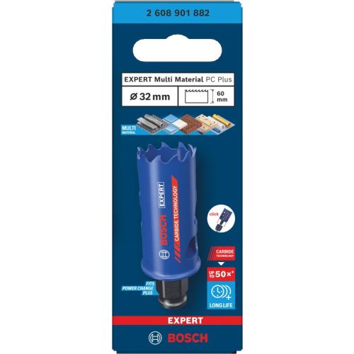 Scie trépan carbure Multi-material PC Plus 32x60mm - BOSCH EXPERT - 2608901882 pas cher Secondaire 4 L