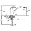 Mitigeur d'évier DYNAMIC S bec bas pivotant cartouche C2 1/2 éco - VITRA - A42086EKF pas cher Secondaire 1 S