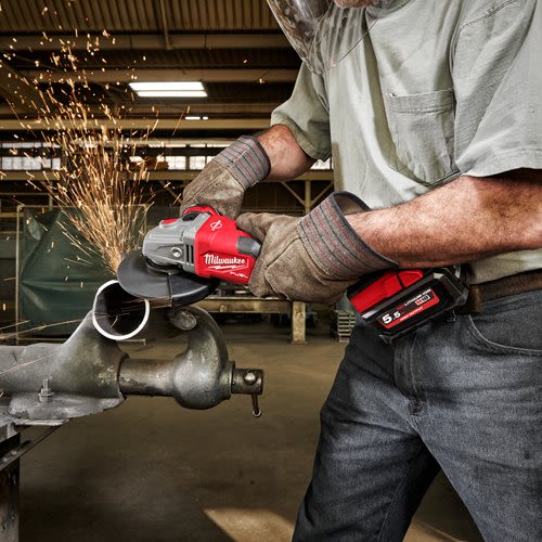 Meuleuse d'angle 18 V FUEL M18 FHSAG125XB-552X 125 mm + 2 batteries 5,5 Ah + chargeur rapide M12 M18 + HD box MILWAUKEE 4933471079 photo du produit Secondaire 2 L