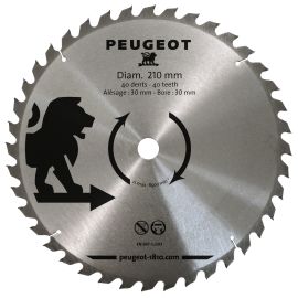 Lame à pastilles carbure 210 mm Peugeot Outillage alésage 30 mm 40T - 801334 photo du produit Principale M
