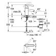 Mitigeur de lavabo TENSO taille S chromé - GROHE - 32366-000 pas cher Secondaire 2 S