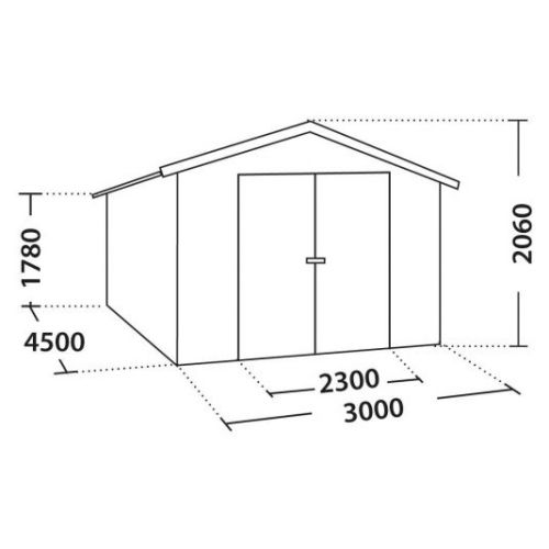 Garage en métal MELTON 13,5 m² FOREST STYLE 3038 photo du produit Secondaire 2 L