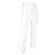 Pantalon de peintre en coton serg&eacute; blanc T36 - LMA LEBEURRE - 100144 T36 pas cher
