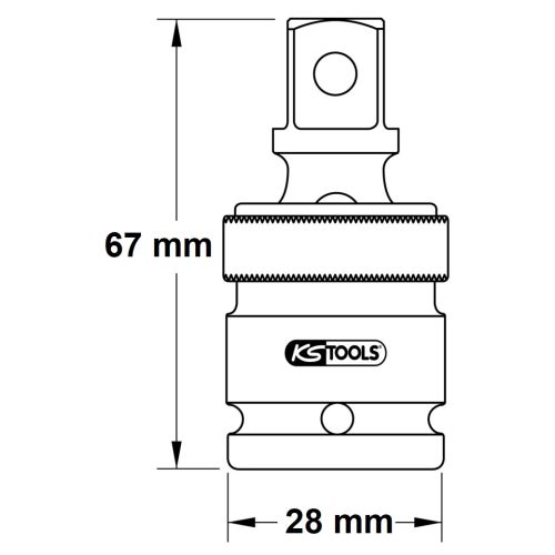Cardan universel à chocs 1/2'' L 67 mm KS TOOLS 515.1133 photo du produit Secondaire 1 L