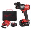 Perceuse-visseuse à percussion FUEL M18 18 V FPD3-502X + 2 batteries 5 Ah + chargeur rapide + HD BOX MILWAUKEE 4933479860 photo du produit