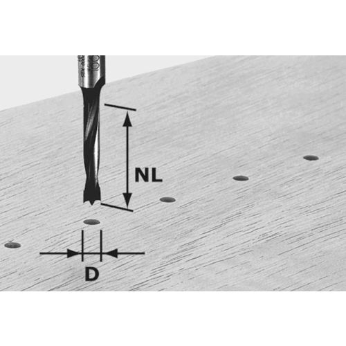 Foret pour chevilles HW D3/16 - FESTOOL - 491065 pas cher