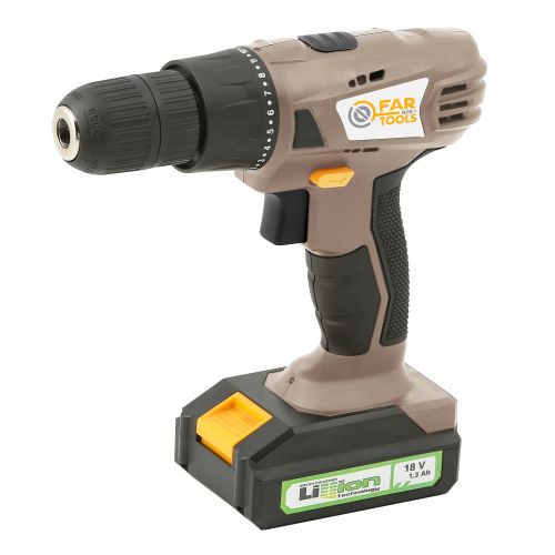 Perceuse-visseuse 18 V Li 180 + batterie 1,3 Ah Li-Ion + chargeur + boite couleur FARTOOLS ONE 215117 photo du produit
