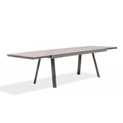 Table de jardin extensible STOCKHOLM 200/300x96cm gris anthracite - DCB GARDEN - STOCKHOLM-TB300-CER pas cher Principale L